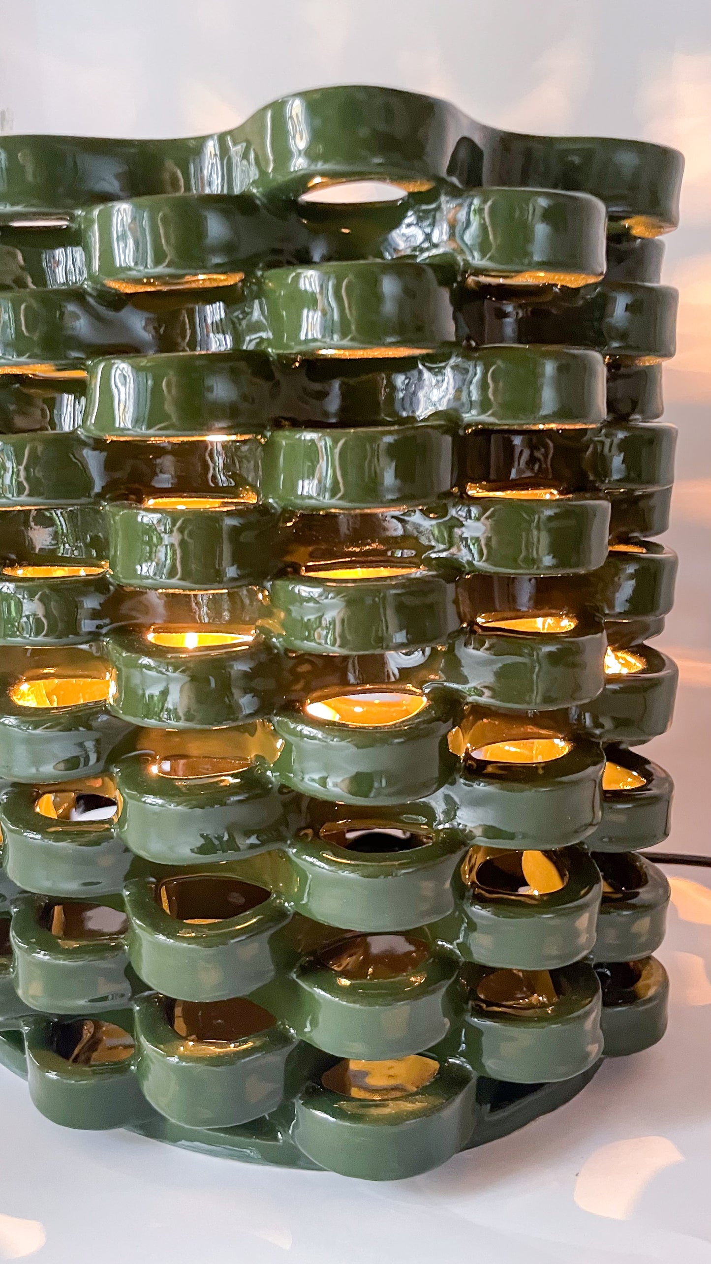 Ceramic Forest Eclipse Lamp