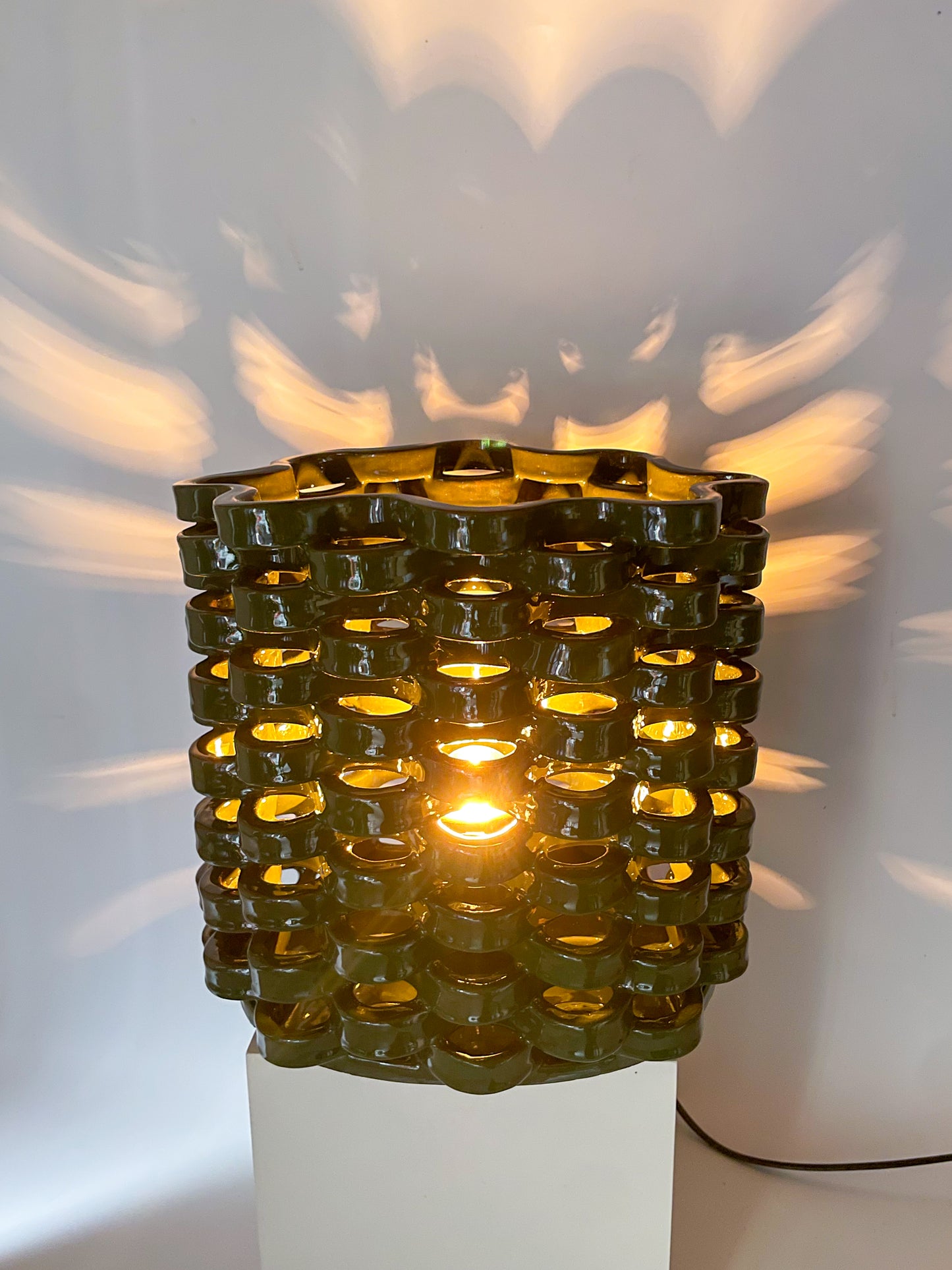 Ceramic Forest Eclipse Lamp