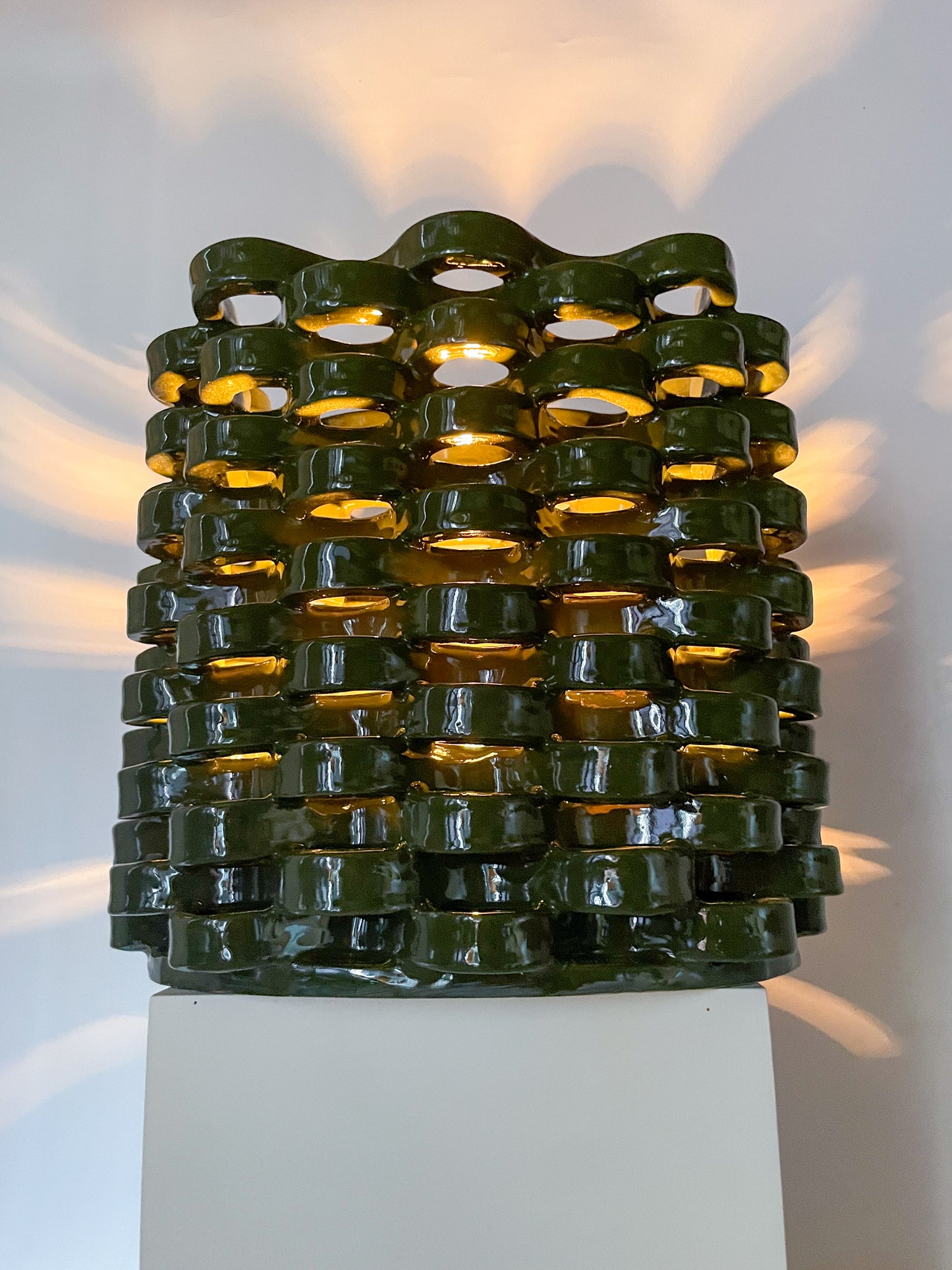 Ceramic Forest Eclipse Lamp