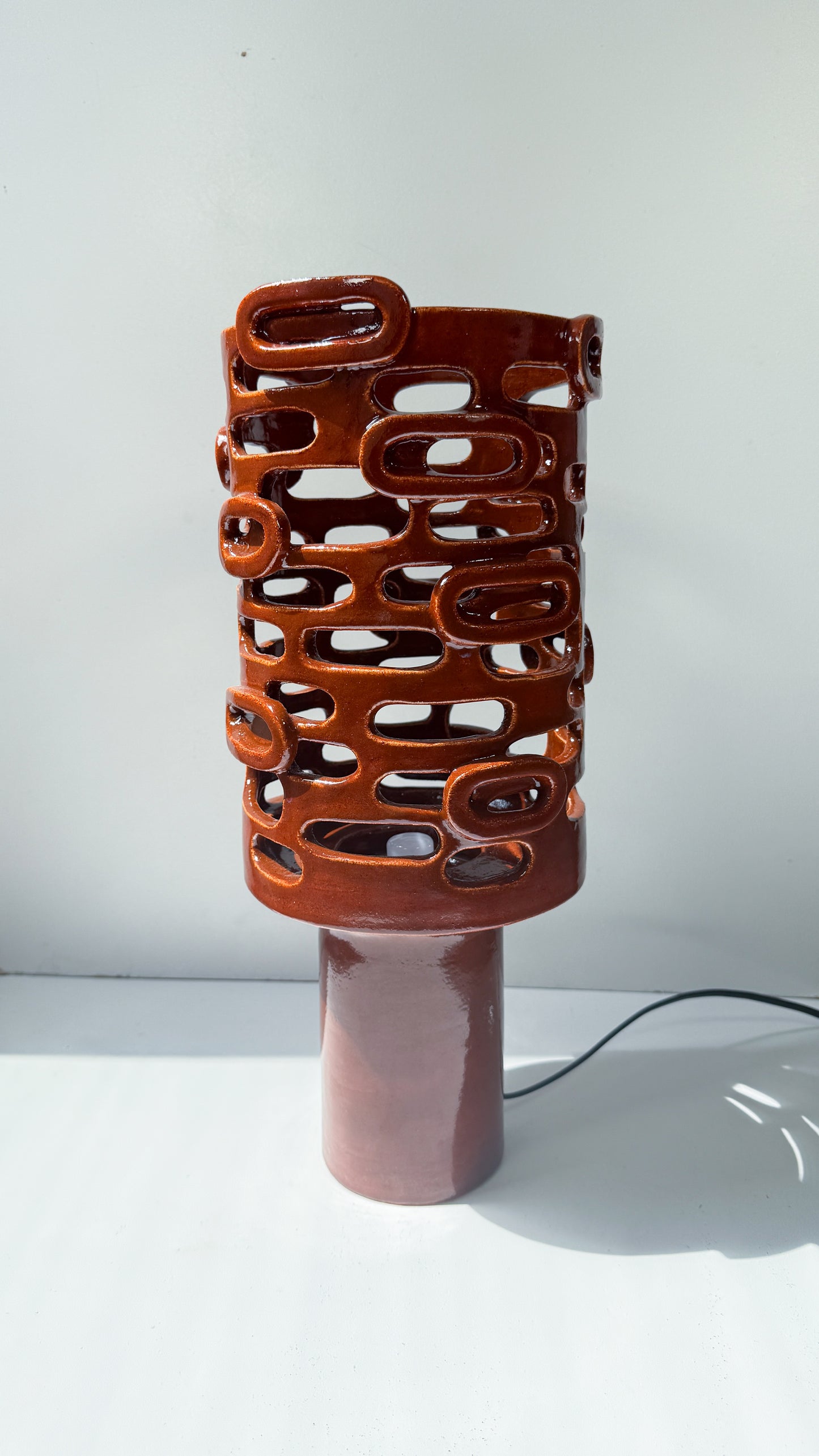 Retro Speckle Sienna Lamp
