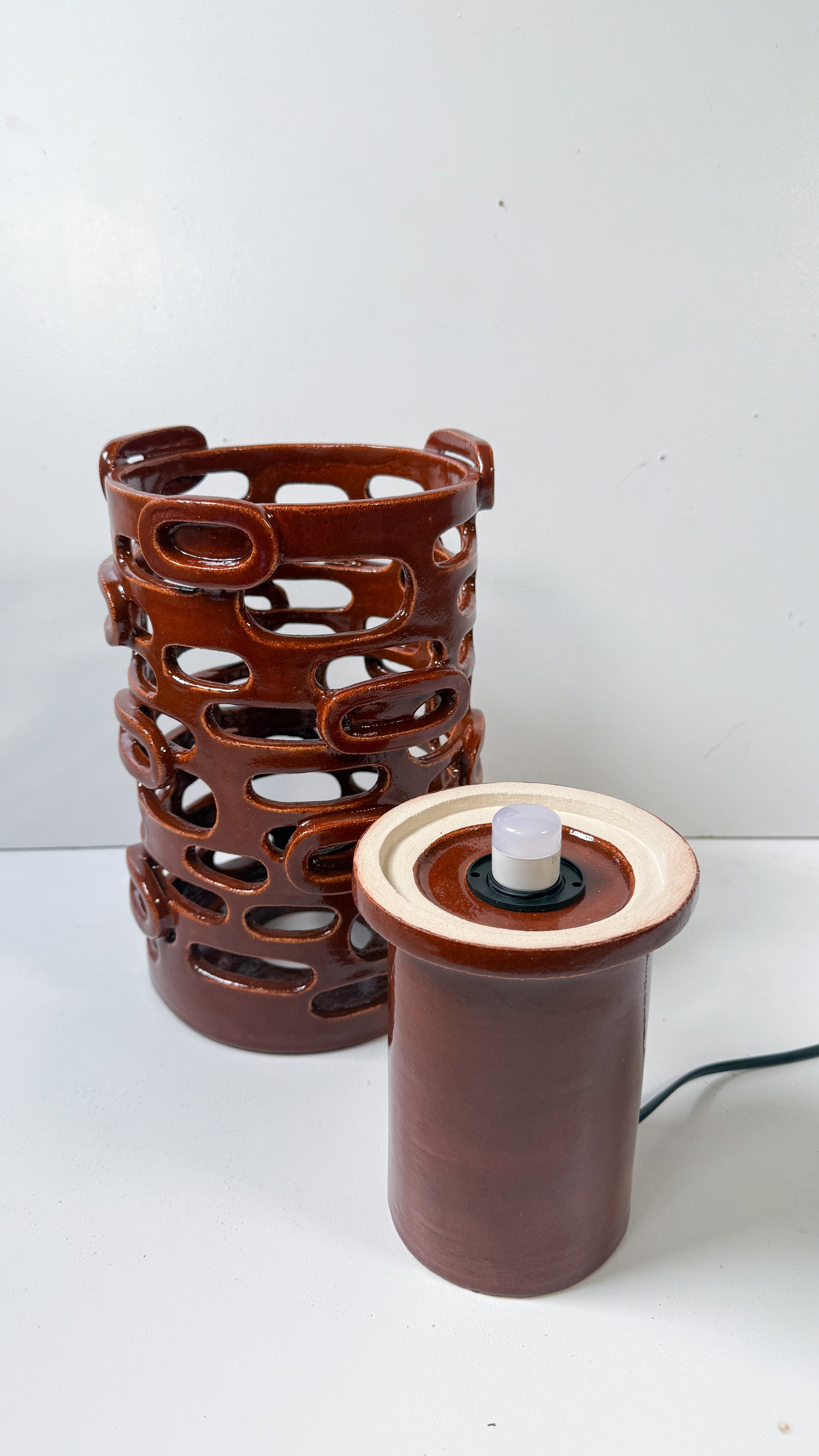 Retro Speckle Sienna Lamp